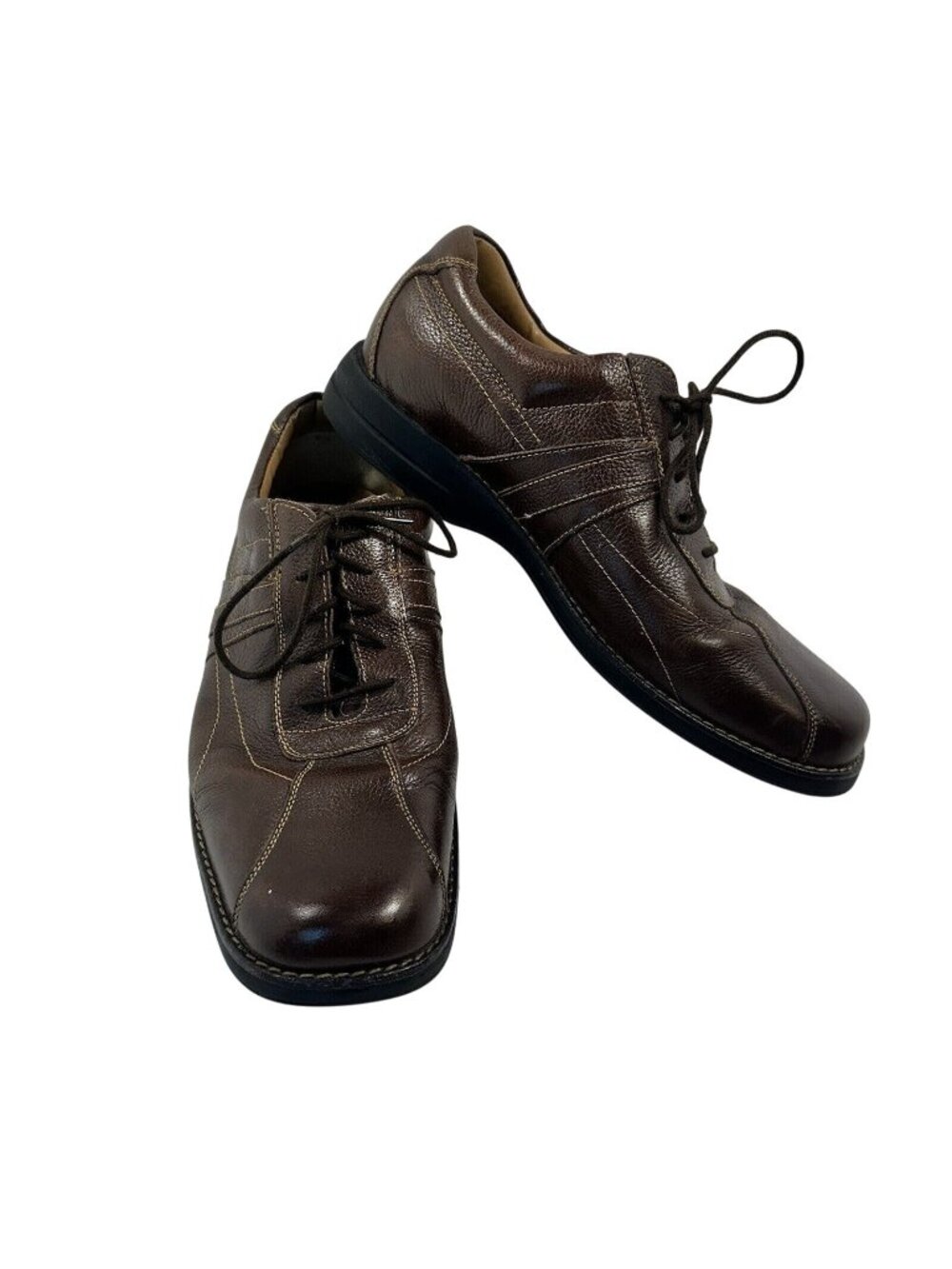 DOCKERS Pro Style Mens Oxford Dress Shoes Brown Lace Up Low Top Leather Sz 13M
